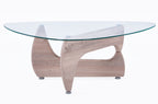 Mesa Centro Leyna 110x70 cm Roble / Cristal Transparente - imagen 2