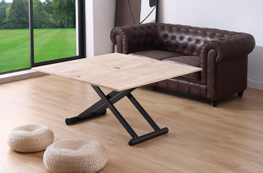 Mesa Centro Elevable y Extensible Natural 110x57 cm Roble / Nordish - imagen 3