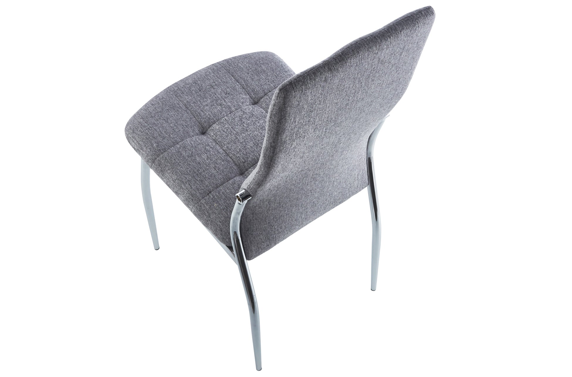 Silla Comedor Diana Tejido Cromo - imagen 2