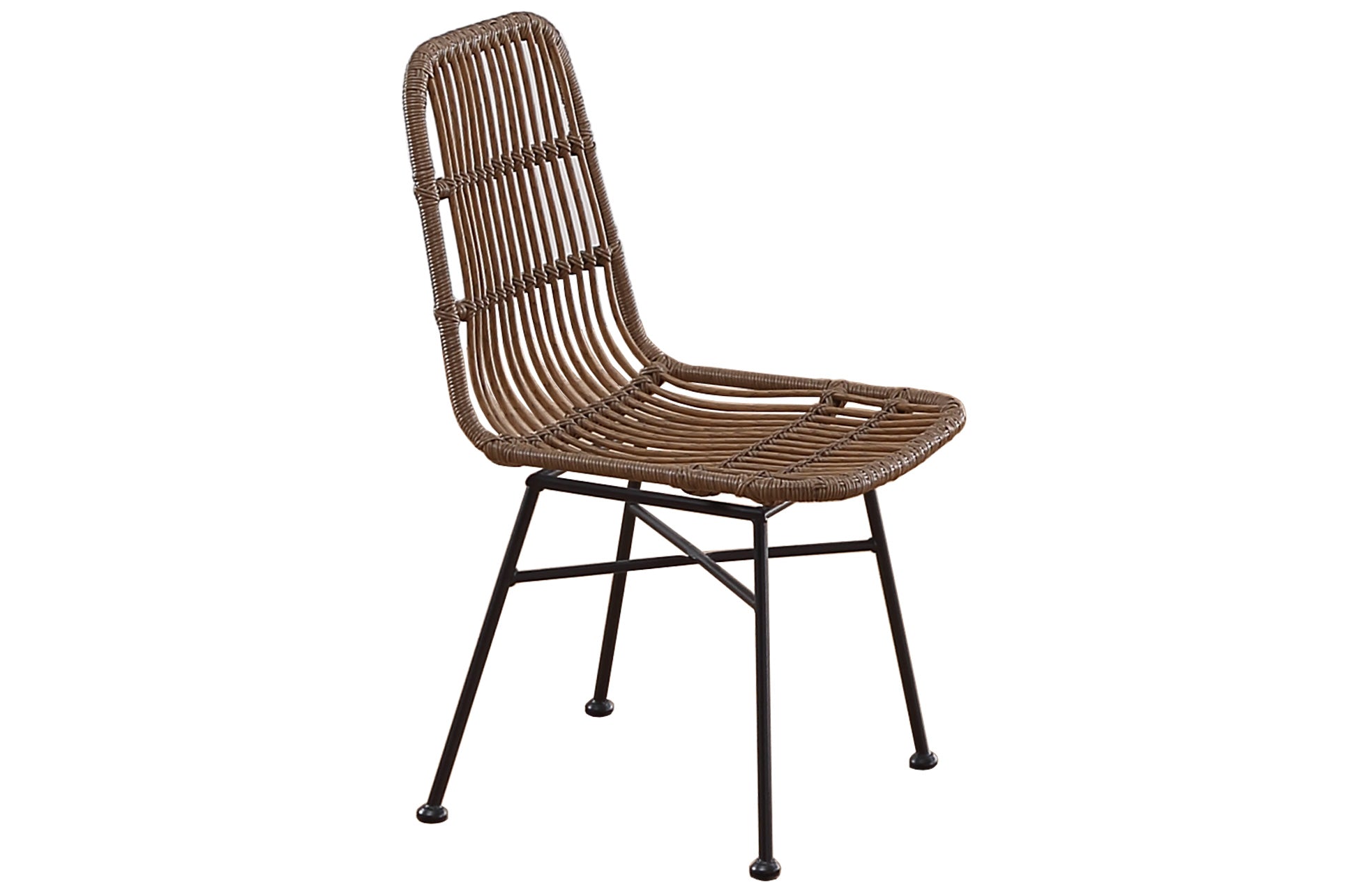 Silla Comedor Thai Rattan Sintetico Marron / Negro