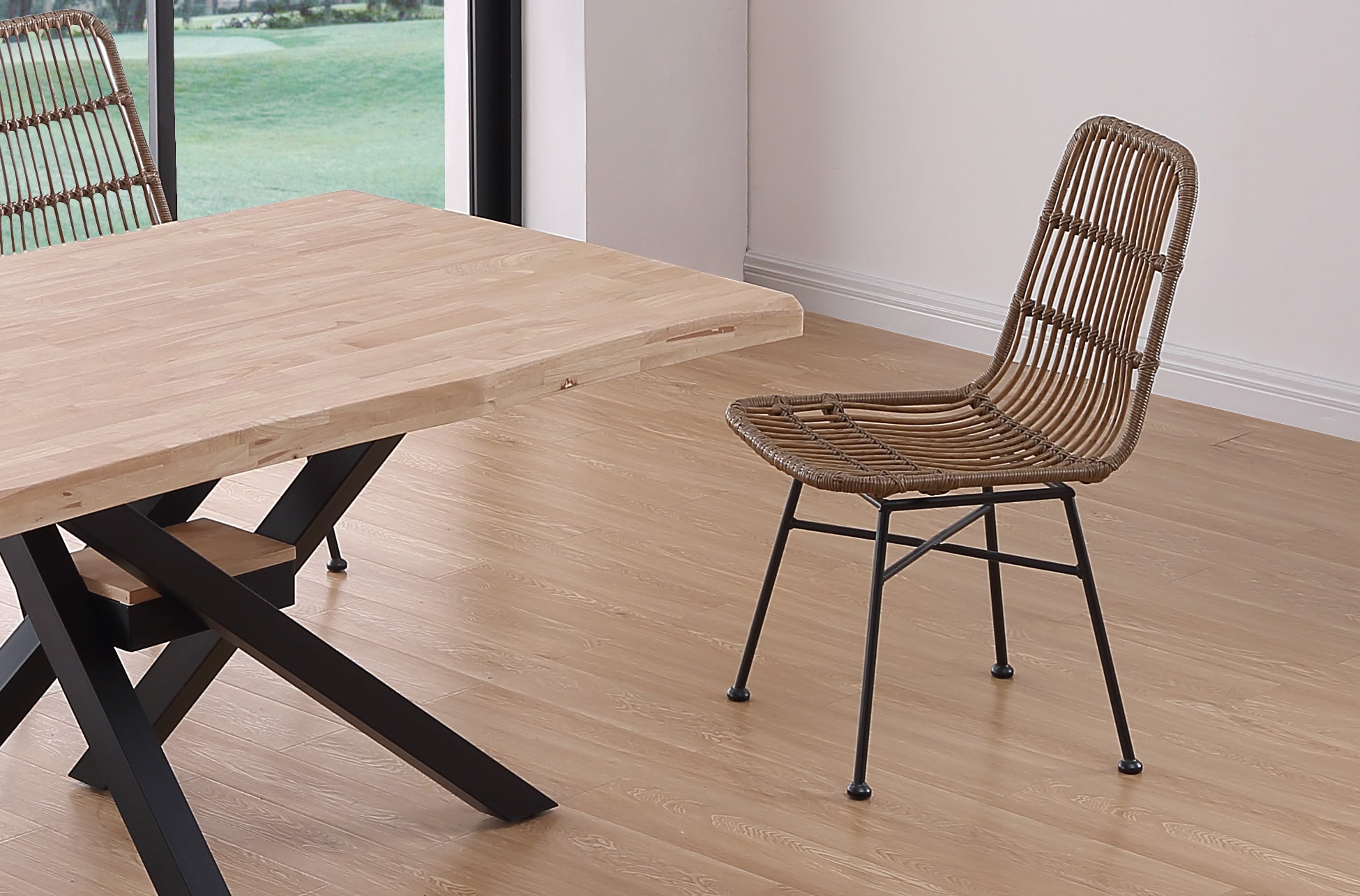 Silla Comedor Thai Rattan Sintetico Marron / Negro - imagen 2