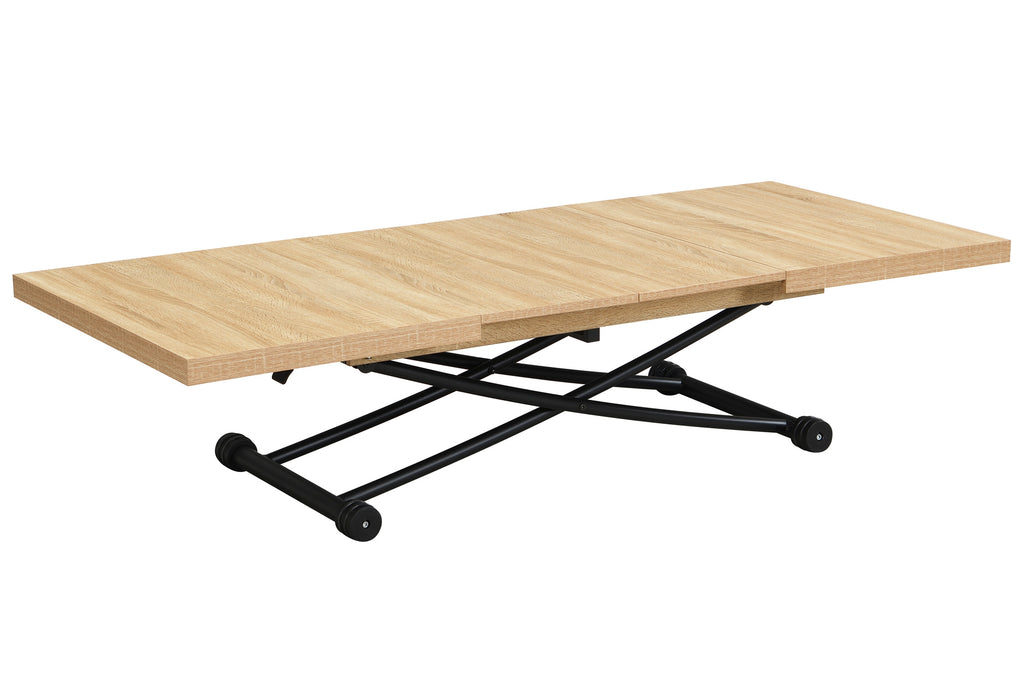 Mesa Centro Elevable y Extensible 100 - 130 - 160 cm Taylor Oak / Negro - imagen 2