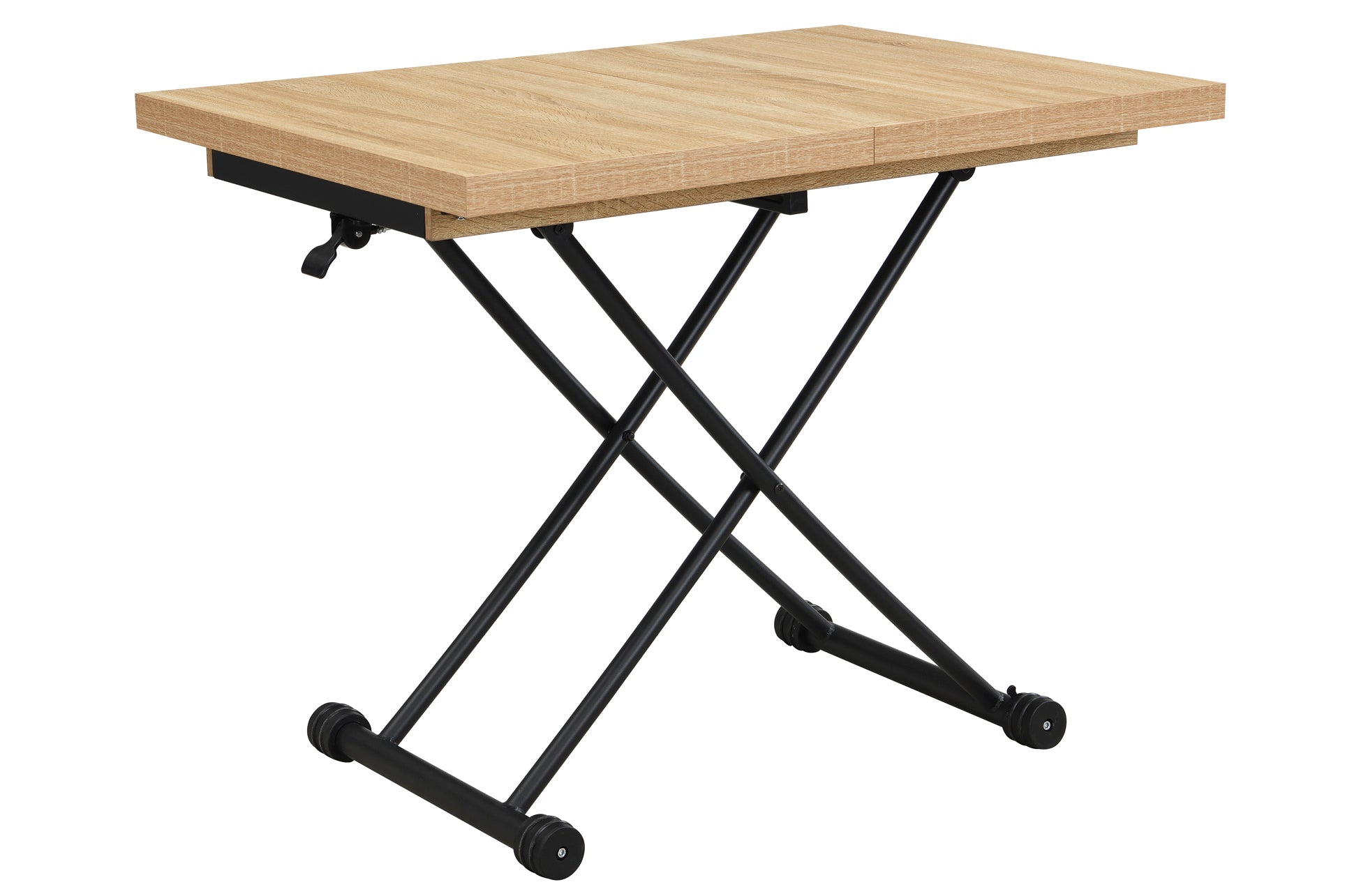Mesa Centro Elevable y Extensible 100 - 130 - 160 cm Taylor Oak / Negro - imagen 3