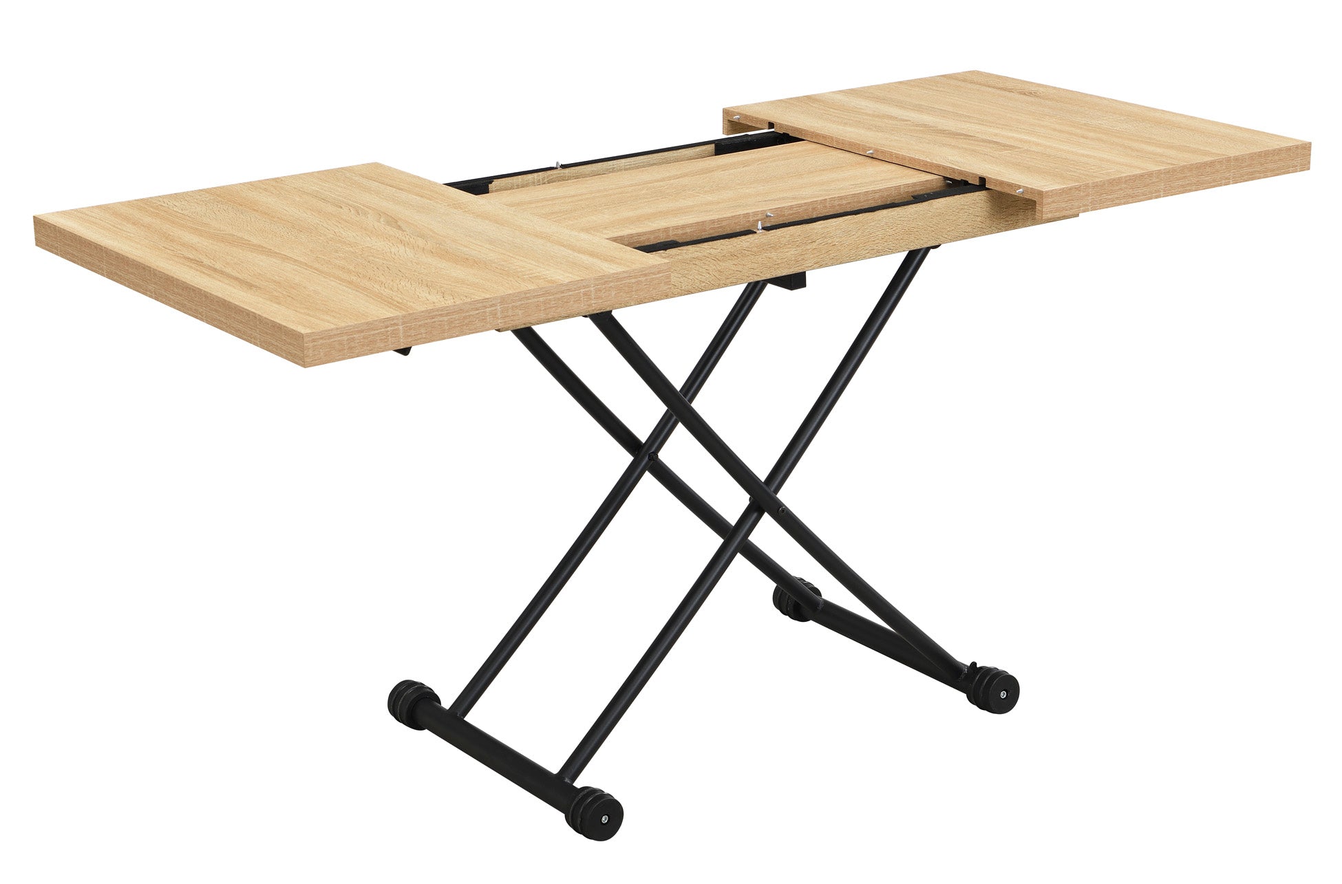 Mesa Centro Elevable y Extensible 100 - 130 - 160 cm Taylor Oak / Negro - imagen 4