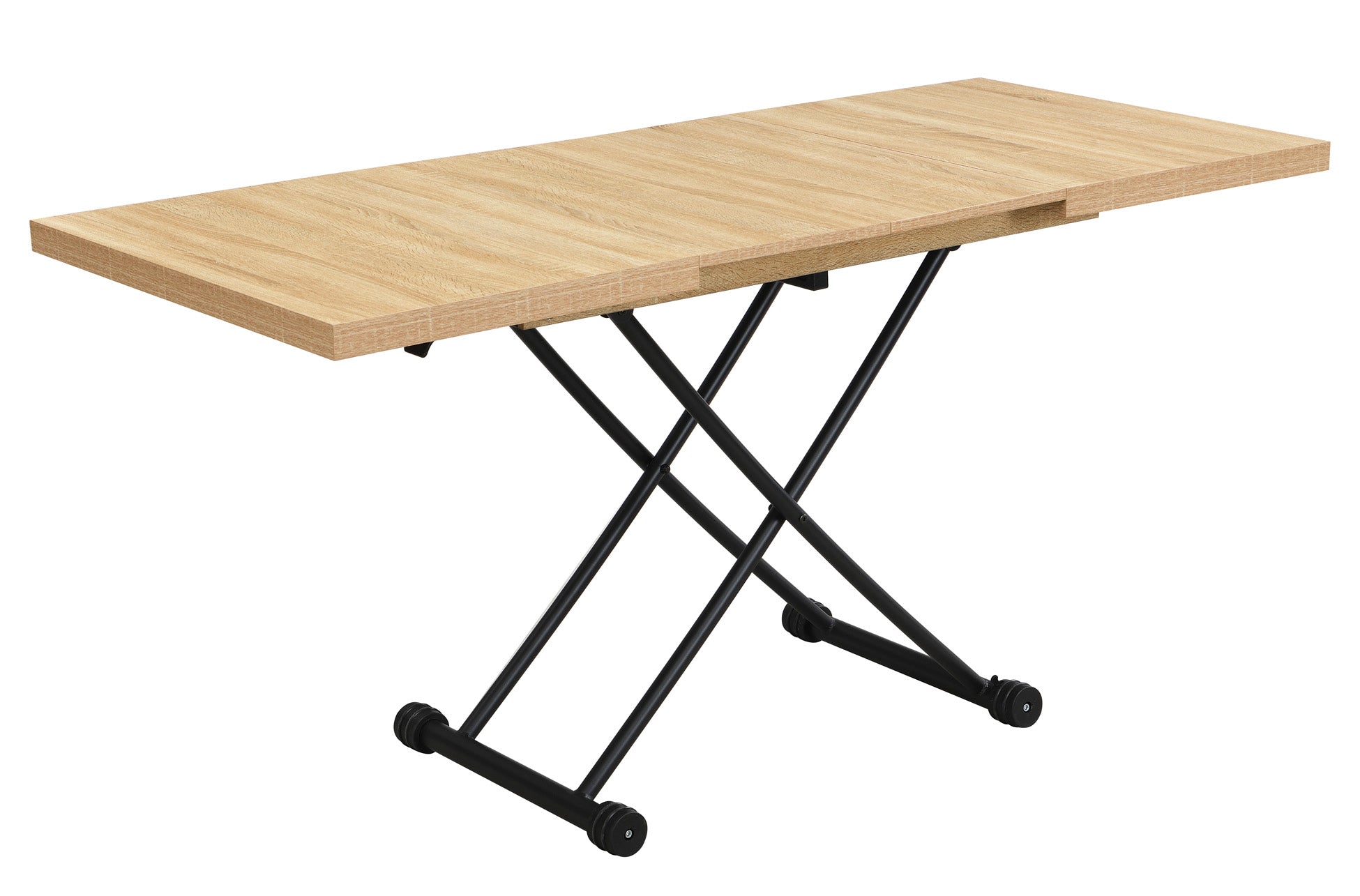 Mesa Centro Elevable y Extensible 100 - 130 - 160 cm Taylor Oak / Negro - imagen 6