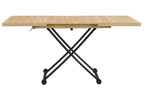 Mesa Centro Elevable y Extensible 100 - 130 - 160 cm Taylor Oak / Negro