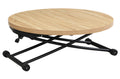 Mesa Centro Elevable y Extensible 100 - 140 cm Gaga Oak / Negro