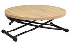 Mesa Centro Elevable y Extensible 100 - 140 cm Gaga Oak / Negro