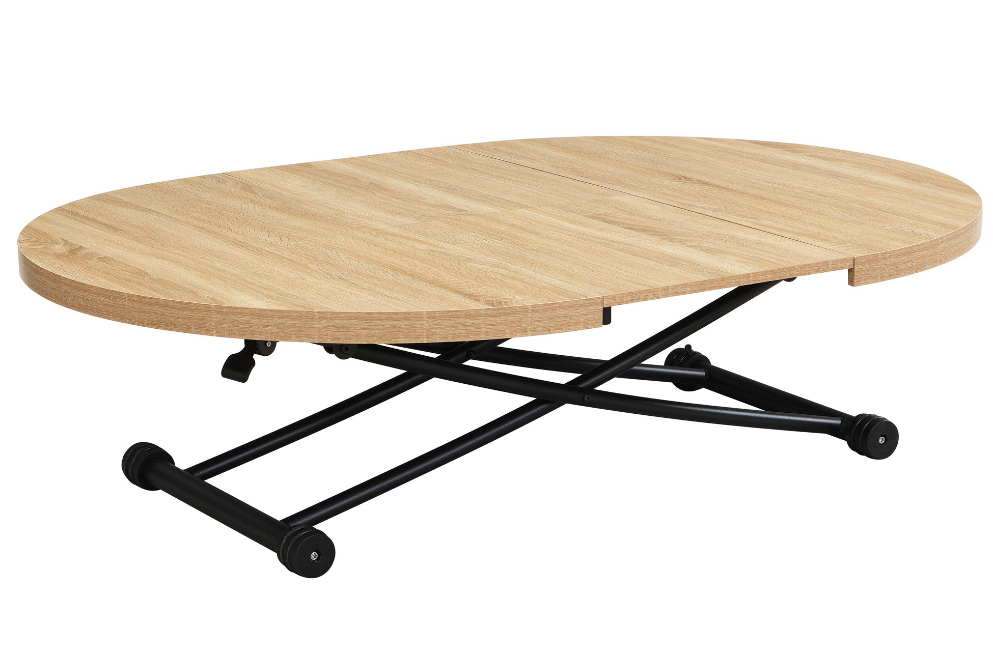 Mesa Centro Elevable y Extensible 100 - 140 cm Gaga Oak / Negro - imagen 2