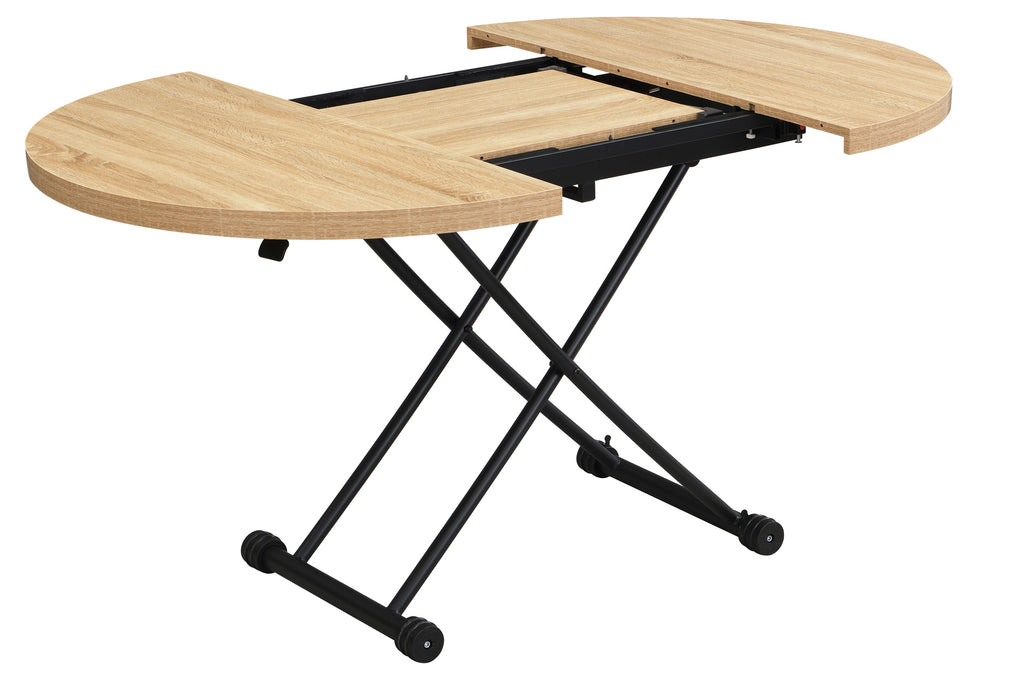 Mesa Centro Elevable y Extensible 100 - 140 cm Gaga Oak / Negro - imagen 4