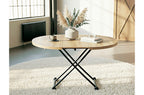 Mesa Centro Elevable y Extensible 100 - 140 cm Gaga Oak / Negro