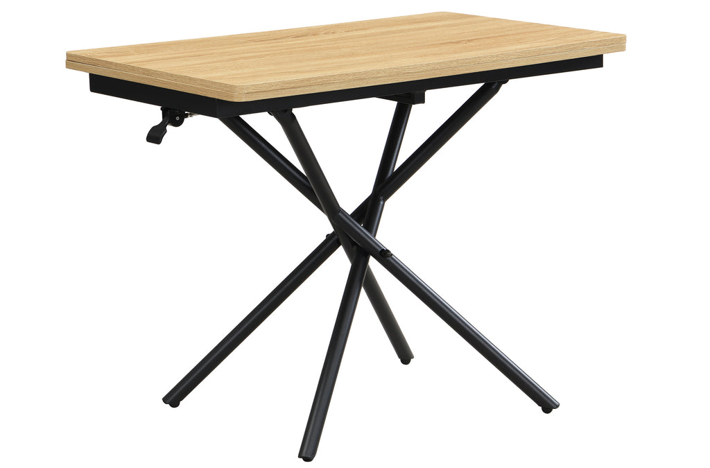 Mesa Centro Elevable y Extensible Katy 100x57 - 114 cm Oak / Negro - imagen 3