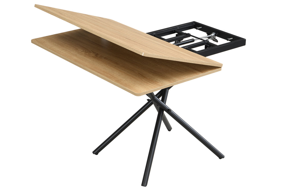 Mesa Centro Elevable y Extensible Katy 100x57 - 114 cm Oak / Negro - imagen 4