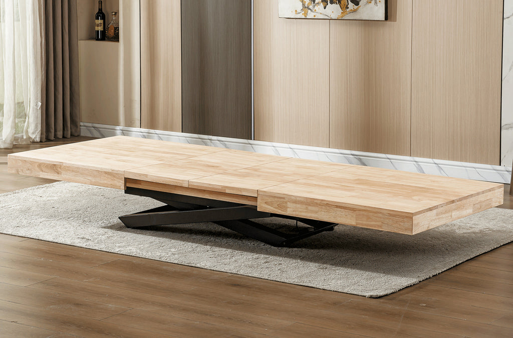 Mesa Elevable y Extensible Troya 160 - 200 - 240x90 cm - Nordish / Negro