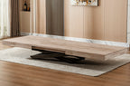 Mesa Elevable y Extensible Troya 160 - 200 - 240x90 cm - Honey / Negro