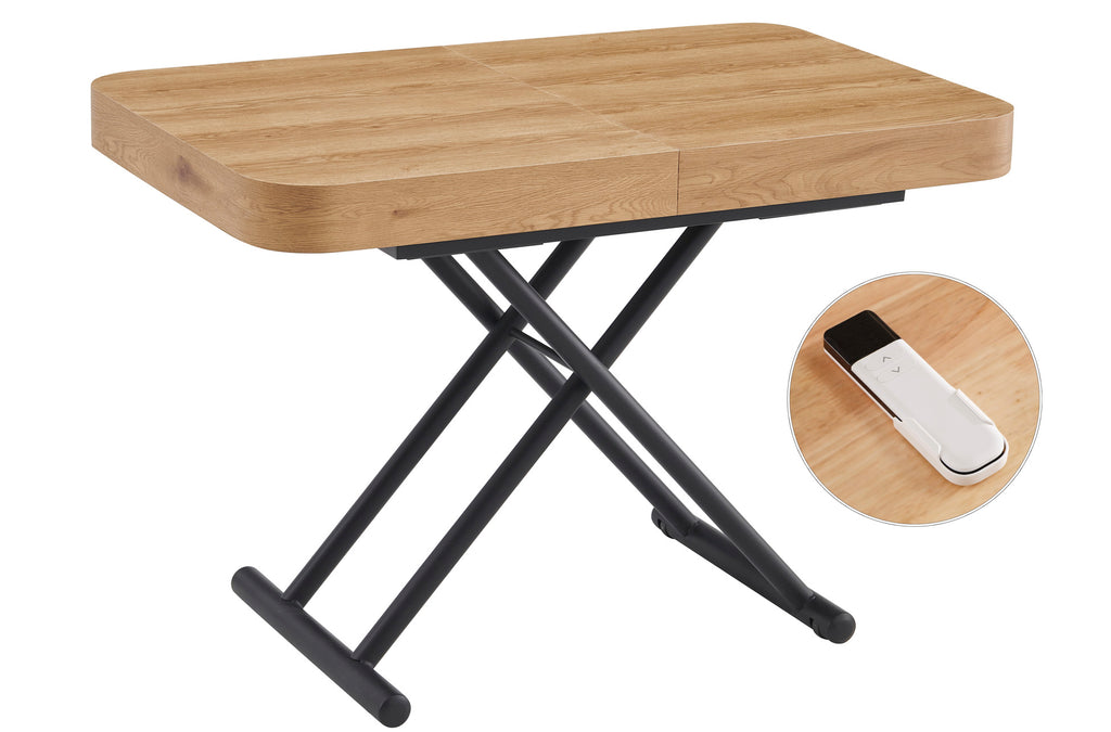 Mesa Centro Elevable y Extensible 120 - 160 - 200 cm con Elevacion Eléctrica Turin Oak - imagen 2