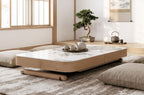 Mesa Centro Elevable y Extensible 120 - 160 - 200 cm con Elevación Eléctrica Turin Cerámica / Oak - Cerámica / Oak