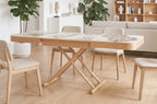 Mesa Centro Elevable y Extensible 120 - 160 - 200 cm con Elevación Eléctrica Turin Cerámica / Oak - Cerámica / Oak