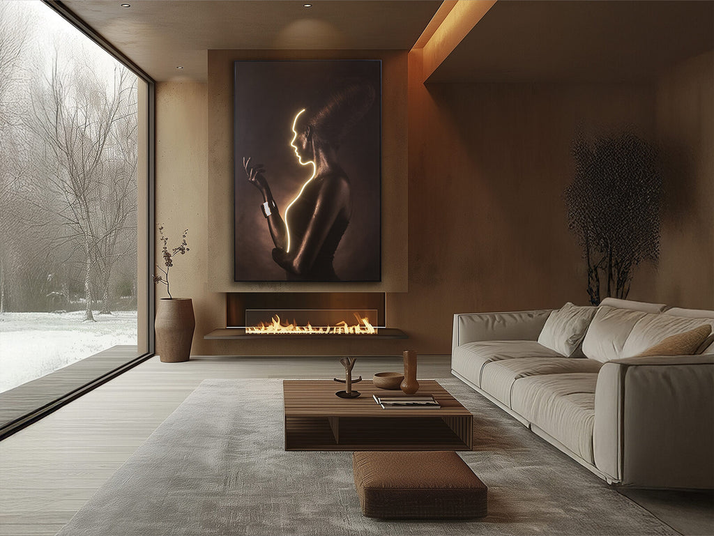 Cuadro con luz LED Silueta 120 × 180