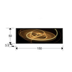 Cuadro con luz LED Trazados 150 × 50 - medidas