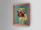 Cuadro Joven con perla POP 84 × 104 cm