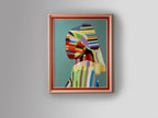 Cuadro Joven con perla POP 84 × 104 cm