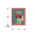 Cuadro Joven con perla POP 84 × 104 cm - medidas