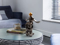 Figura decorativa Conejo pequeña gris y naranja
