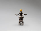 Figura decorativa Conejo pequeña gris y naranja