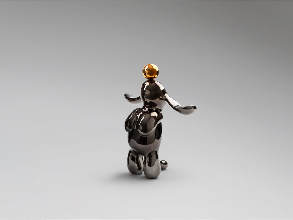 Figura decorativa Conejo pequeña gris y naranja