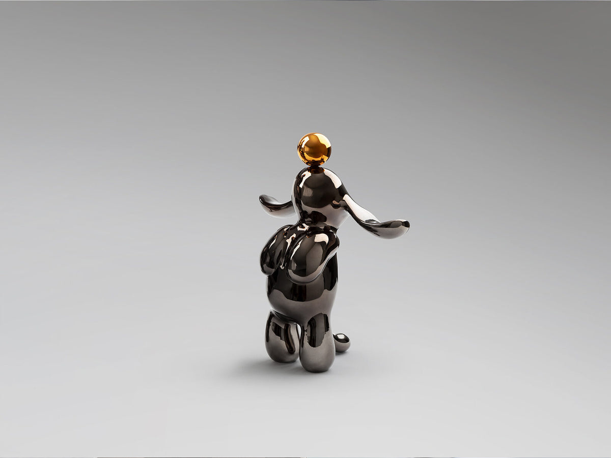 Figura decorativa Conejo pequeña gris y naranja