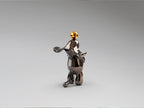 Figura decorativa Conejo pequeña gris y naranja