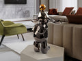 Figura decorativa Conejo mediana gris y naranja