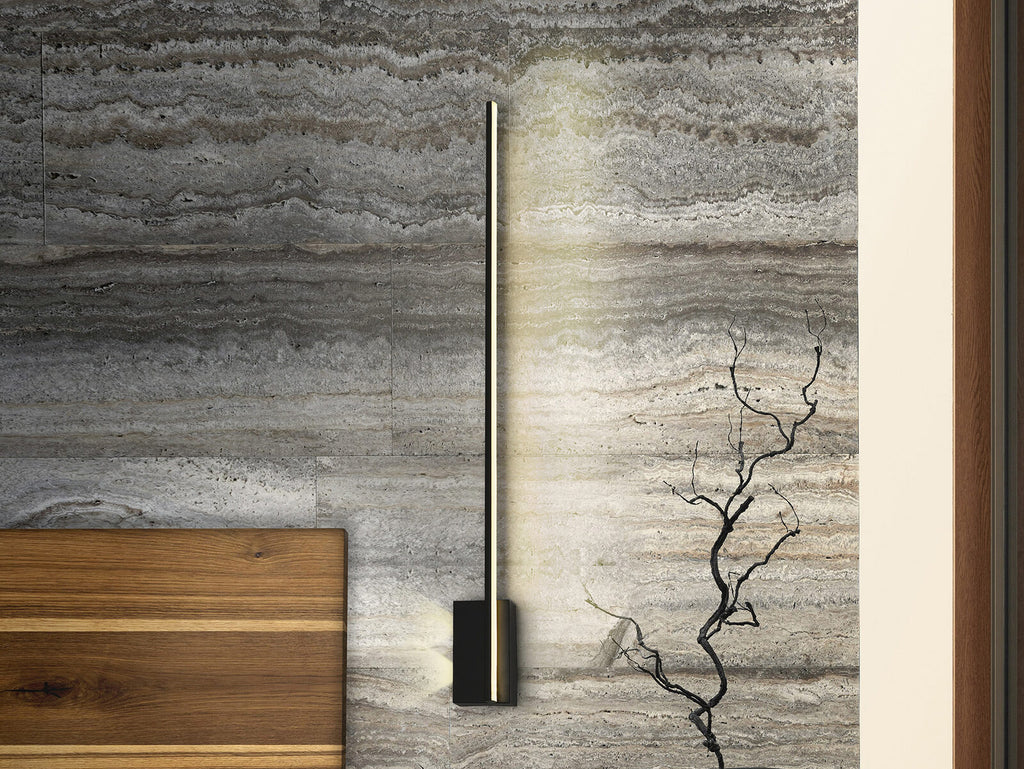 Aplique LED Stick 3 luces negro mate