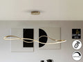 Lámpara de techo grande Lia LED CCT pan de oro