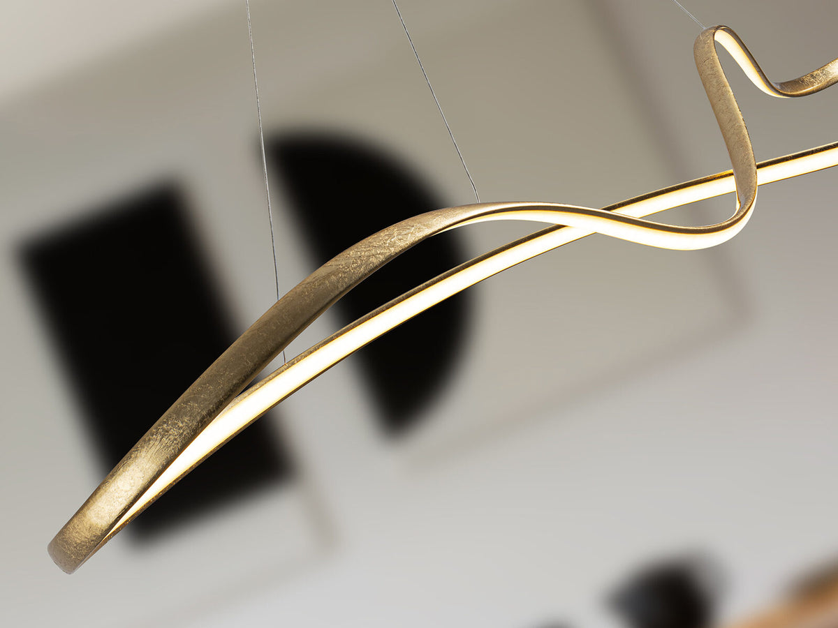 Lámpara de techo grande Lia LED CCT pan de oro