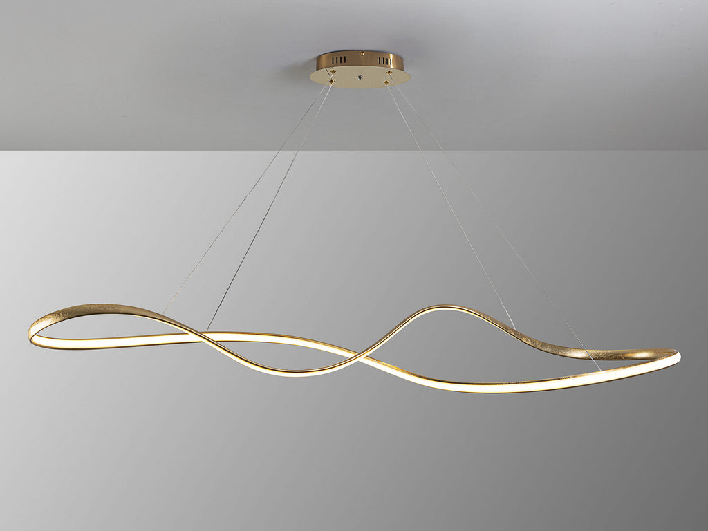 Lámpara de techo grande Lia LED CCT pan de oro