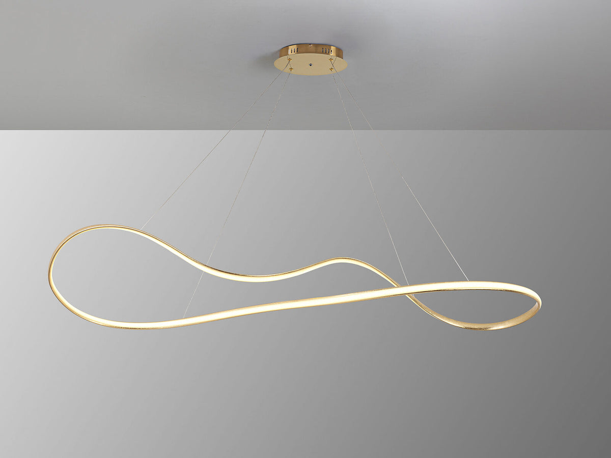 Lámpara de techo grande Lia LED CCT pan de oro