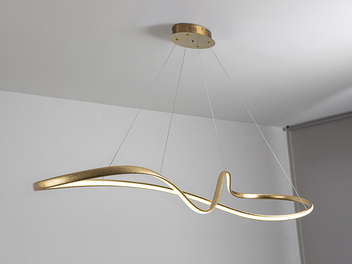 Lámpara de techo grande Lia LED CCT pan de oro
