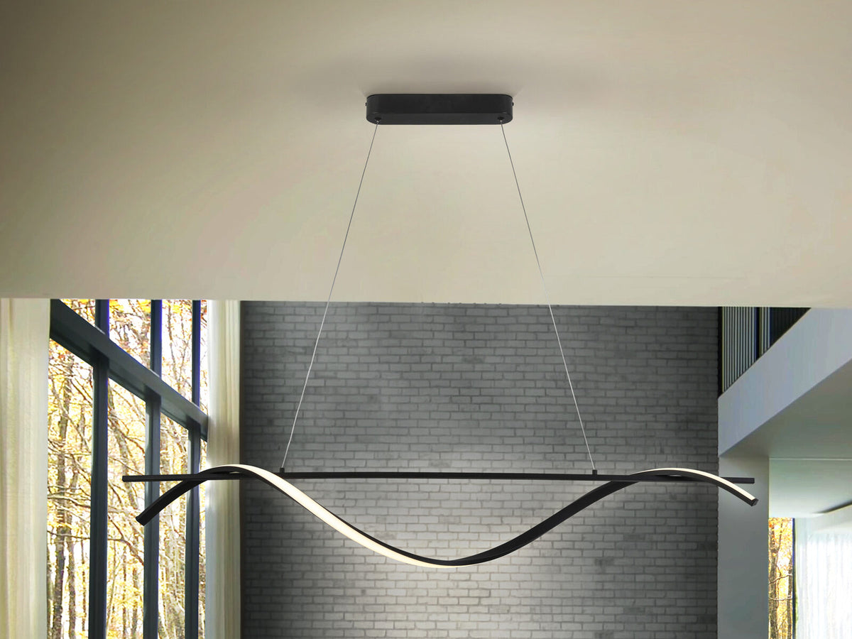 Lámpara de techo Boa LED CCT negro
