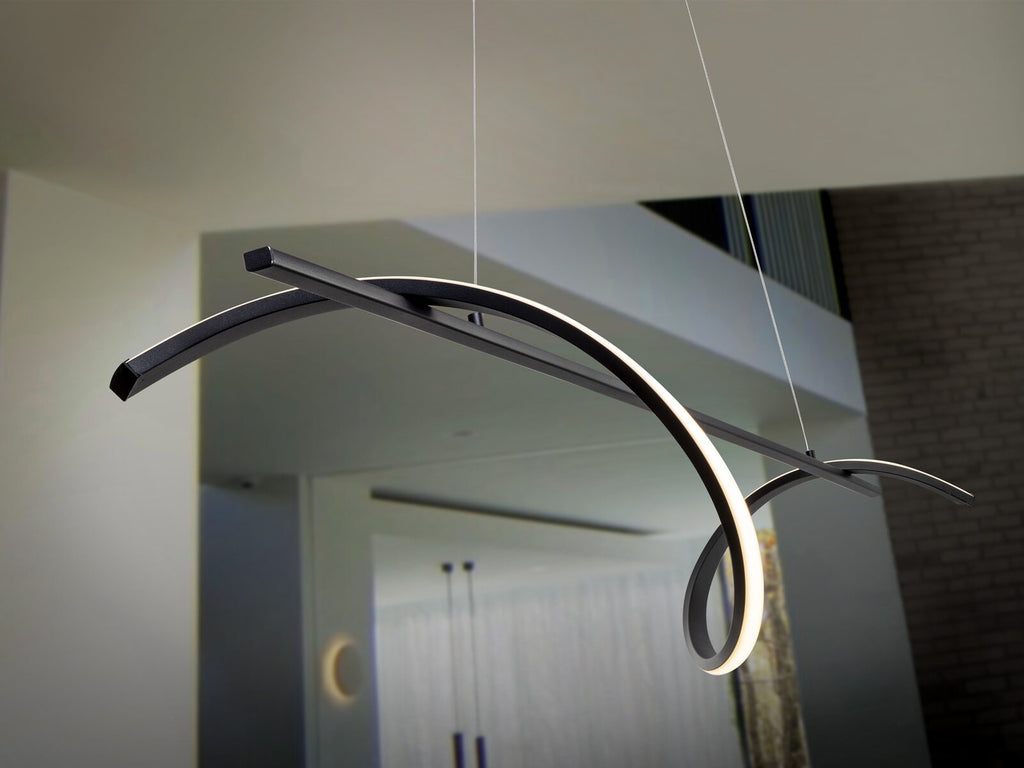 Lámpara de techo Boa LED CCT negro