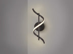 Aplique LED Boa negro mate