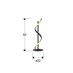 Lámpara de mesa Boa LED negro - medidas