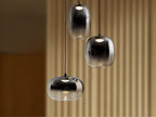 Lámpara de techo Ónice 3 luces negro y smoke Ø33