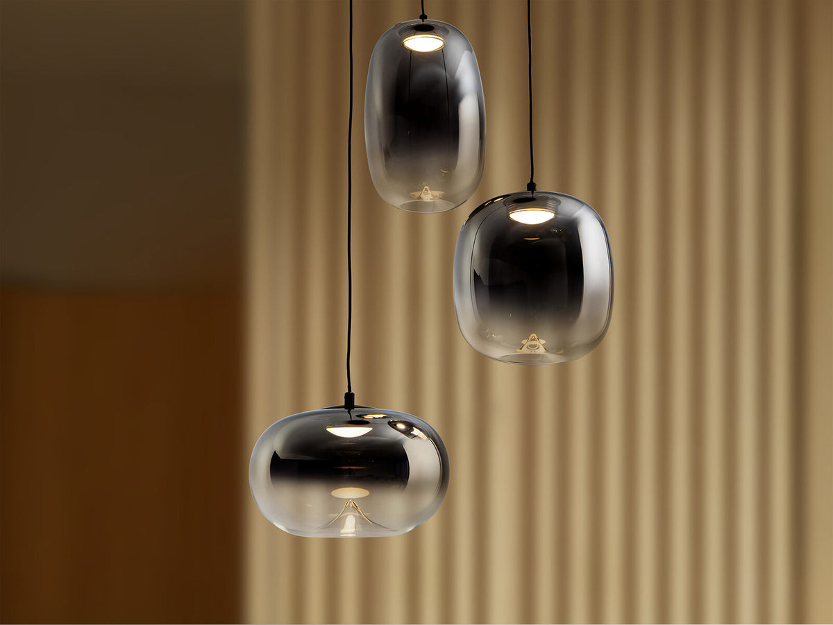 Lámpara de techo Ónice 3 luces negro y smoke Ø33