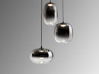 Lámpara de techo Ónice 3 luces negro y smoke Ø33
