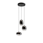 Lámpara de techo Ónice 3 luces negro y smoke Ø33