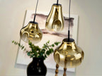 Lámpara de techo Aledis 3 luces negro y dorado