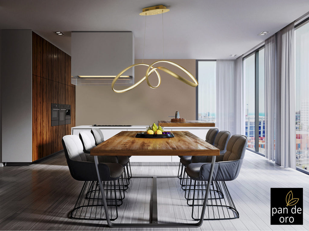 Lámpara de techo Lia LED pan de oro
