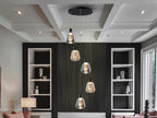 Lámpara de techo Carisa 5 luces Ø40 negro y ámbar (i3)